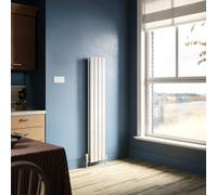 ZANOFIRA 1600 x 304 mm White Vertical Column Radiator Double Flat Panel Designer Tall Upright Radiators RAD