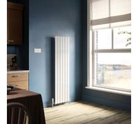 ZANOFIRA 1600 x 456 mm White Vertical Column Radiator Single Flat Panel Designer Tall Upright Radiators RAD