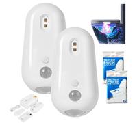 Zanorycleanglow Self Cleaning UV Toilet Sanitizer and Night Light, Automatic UV Toilet Freshener USB Rechargeable Adhesive, Motion Sensor Toilets Target Toddler Target Potty Training Light (2pcs)