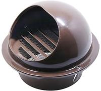 Zanotva JIUYUEYA Stainless Steel Duct Cover, 100mm Round Wall Ceiling Bull Nosed External Air Vent for Office Kitchen Bathroom Ventilation(Brown,100mm/3.94in)