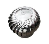 Zanotva Roof Ventilator,Ventilation Chimney Cowl,(100-500Mm) Stainless Steel Vent Cowl Rotating Spinner Anti-Downdraught,for Chimneys and Exhaust Vents Chimney Pots,with Fixed Feet,100mm