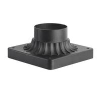 Zanritelit Cast Aluminum Pier Mount Base, 3" Diameter Pier Mount Adapter for Outdoor Post Light, Black Pier Mounting Base for Deck Porch Patio