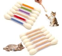 ZANSHI 12 Pack Giant Qtip Cat Toy, Cute Swabs Cat Toys with Catnip, Durable Dental Teething Ropes for Indoor Boredom, Big Interactive Felt Kitty Kicker for Cats Lover Accessories & Gifts