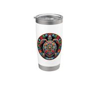Zante Floral Pattern Sea Turtle Zakynthos Greece Souvenir Stainless Steel Insulated Tumbler
