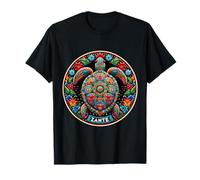 Zante Floral Pattern Sea Turtle Zakynthos Greece Souvenir T-Shirt