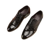 Zanthicia 1 Pair Man Leather Shoe Portable Washable Glossy Solid Color Business Dating Dancing Party Gentleman Dress Shoes Footwear, Black, Size 41