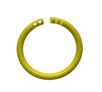 Zanthicia 10pack/lot Loose Binder Rings for Easy Stacking of Cards Documents ABS Flexible Plastic Rings for Cards Folders Ring Binder, Yellow, Diameter 27mm