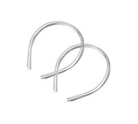Zanthicia 10Pcs Metal Thin Wire Headbands for DIY Craft Hair Holder Elegant and Sturdy Steel Headwear, Silver, 1.5mm