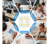 Zanthicia 10piece Finely Crafted Set Square For Geometry Measurement Protractor Geometry Measuring 2-in-1 Set Square Drafting