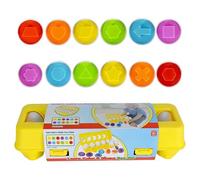Zanthicia 12Pcs Baby Matching Eggs Toys Shape Sorting Recognition Learning Shape Plaything Kids Children Preschool Game School