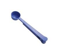 Zanthicia 2 in 1 Food Sealer Clip Kitchen Preservation Snack Sealing Spoon Long Handle Removable Plastic Bag Mouth Washable Clamp, Blue