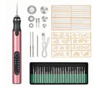 Zanthicia 3 Speed Rotary Tool USB Rechargeable for Easy First,Rose Gold | Zero Learning Curve Charge And Three Adjustable Speeds Lightweight Compact For Small Carving And Polishing Tasks