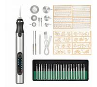 Zanthicia 3 Speed Rotary Tool USB Rechargeable for Easy First,Silver | Zero Learning Curve Charge And Three Adjustable Speeds Lightweight Compact For Small Carving And Polishing Tasks