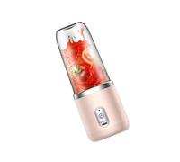 Zanthicia 400ml USB Rechargeable Food Mixer with 6 Blades Portable and Efficient Electric Fruit, Pink