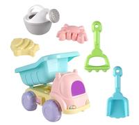 Zanthicia 6PCS Play Toys Beach Toys Set Stimulate Imagination Promote Hand Eye Coordination Smooth Edge Bucket Kit Shovel Rake