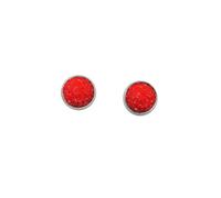 Zanthicia 8mm Druzy Ear Stud Round-shape Earrings Wear-resistant Multicolor Eardrop Bohemian Pierced Fashionable Jewelries Jewelry, Type 1, 1