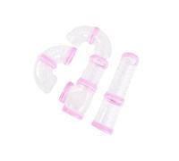 Zanthicia 8pcs/set Hamster Playground With Tunnel DIY And Prevent Being Stuck ABS Hamster Cage Accessories Tunnel For, Pink