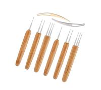 Zanthicia 8x Easy And Efficient Styling Anti-Skid Handle Crochet Hooks Wood Crochet Hooks For Dreadlocks Dreadlock
