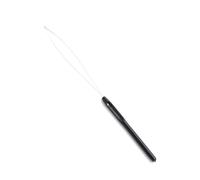 Zanthicia Beads Braid Needles Professional Weaving Plastic-Handle DIY Extension Threader Stainless Wire Ring Needle Making, Black
