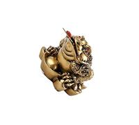 Zanthicia Beautiful Feng Shui Money Frog Statue Attractive Money Toad Figurine Unique Wealth Gift Lovely Decor Which Is Symbol Of Wealth.Therefore Home Decoration Tabletop, Bronze