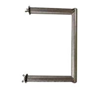 Zanthicia Bird Perch With Stainless Steel Strong Bearing Platform Multifunctional Exercise Set Stainless Steel Perch With Nuts Bird Stand Shower Bath Standing, Style A