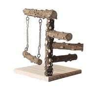 Zanthicia Bird Stand Perch Training Features Eco Friendly Construction Safe Chewing And Healthy Feet In Bird Cage Or Outdoors. Parrot Play Stand Perch Gym For Small Medium, Style A