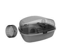 Zanthicia Breathable Small Animal Habitat Hamster Cage Features Ample Room And Open Skylight Promoting Healthy Playtime And Social Interaction Ventilation, Gray, 35.5x27.5x20cm