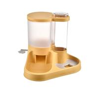 Zanthicia Cat And Dog Feeders Equipped With Automatic Water Replenishment Working Pet Owners ABS Cats Pet Products Food Bowl, yellow