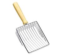 Zanthicia Cat Litter Scooper Lightweight Cleaning Tool Effective Waste Management For Indoor Cats And Kittens Puppy Cat Litter Sifter Shovel System Hollow Out Sift, Brown Silver, Style A