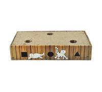 Zanthicia Cat Scratching Pad With Turntable Equipped With Ball Bell Enhances Interaction For Small Medium Large Cats Corrugated Paper Scratch Board Pet Cat Kiten Scrath Board