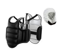 Zanthicia Chest Protector For Men Women Breathable Lightweight Karate Gear Provides Comprehensive Protections During Training Muay Thai Taekwondo Boxing Protections Protective , Black and White , XL