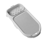 Zanthicia Clothes Washboard Handy Offers Wave Like User Experience Storing with Integrated Soap Holder Saving Time and Effort Without Hurting Hands. with Soap Holder Basin Washing Board Portable