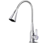 Zanthicia Cold Hot Water Faucet Kitchen Sink Tap Plastic Steel | Solves Hard To Reach Corners Via Rotating Spout And Single Handle Mixing Corrosion Resistant Abs Plastic For Daily Wash