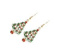 Zanthicia Colorful Christmas Theme Earring Snowman Santa Reindeer Tree Earring Eardrop Adorable Jewelry Item Loved By Everyone Elegant Girlfriend Wife Sparkling Christmas Tree