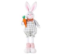 Zanthicia Colorful Dwarf Doll For Easter Spring Atmosphere Theme Party Polyester Easter Long Leg Standing Telescopic Rabbit , green
