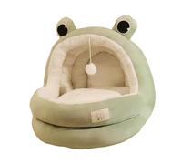 Zanthicia Comfortable Cat Bed Cave With Ball Non Slip Waterproof Bottom Young Cats Seeking Serenity Wear Resistant And Scratch Resistant. Semi Enclosed Pet, Green, M