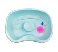 Zanthicia Comfortable Shampoo Basin Innovation Wash Hair in Bed Practical Mobile Cleaning Bowl Rinse Attachment for Home Mobile Cleaning Wash Bowl Hair Tub Bedridden, Green, 46x35x12cm