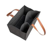 Zanthicia Compact Fine Stitching Large Capacity Felt Diaper Bag for Easy Sorting and Home Storage Non-irritating Tote with Handle, Dark Grey