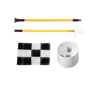 Zanthicia Complete Golf Putting Flag Hole Cup Set With Height Adjustable Flagpole Home Office Lawn Practice For All Golfer Skill Levels Indoor Outdoor Home Office Backyard Golfing Gifts, Black White
