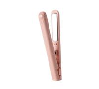 Zanthicia Cordless Hair Straightener Curler Professional Results Compact and Portable Gentle On Hair ABS Cordless Curling Iron, Pink