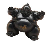 Zanthicia Detailed Sumo Wrestling Sculpture Japanese Style Sumo Sculpture Decorative Ornament Wrestler Figurine Statue Wrestling Home Decor Figurine, Black, 24x16x23.5cm