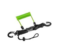 Zanthicia Dive Camera Coil Lanyard With Clips Straps Gear Secure Underwater Diving Adventures Dive Fishing Lanyard Snappy Of Coil Scuba Diving Cameras Lights, Transparent Green, 25x3.2cm