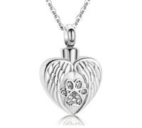 Zanthicia Dog Urn Necklace Picture Locket Heart Necklace For Ashes | Sturdy Necklace Features Water Resistant For Keeping Cherished Memories Close To Heart