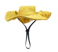 Zanthicia Dogs Baseball Cap With Stylish Visor Hat Adjustable Chin Strap Dogs Enjoying Outdoor Fun Pet Visor Cap Can Be Easily Put On And Adjusted For Better Fit, Yellow, L