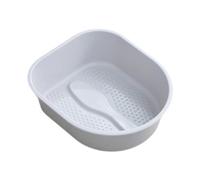Zanthicia Durable Foot Bath Basin With Soothing Massage Bumps Comfortable Foot Soaking Tub For All Relaxation Needs Massage Basin Bath For Elderly, Gray, 38.5x33x11.5cm
