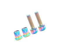 Zanthicia Durable Titanium Alloy Bike Stem Bolts Nut Kits Bicycle Screw Bolts Brake Caliper, Colorful, M5x18mm 4 pcs/bage
