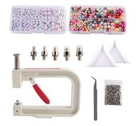 Zanthicia Efficient Pearl Setting Machine with Crafts Accessories for Handmade Jewelry and Clothes with Beads and Beautifully Attached Beads Pearl Setting Machine Kits Nails Rivet Stud, #18