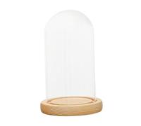 Zanthicia Elegant Clear Dome Cover with Wood Base Creating Stunning Centerpieces and Tabletop Displays At Events Showcase Display Case Tabletop Centerpiece Dome, Style F