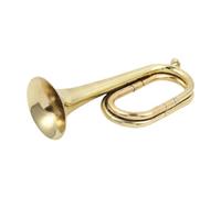 Zanthicia Elegant Marching Bugle Cavalry Trumpet With Mouthpiece Large Diameter Producing Clear Resonant Sounds For Musicians Scouting Trumpet Bugle Western Winds Instrument