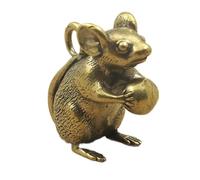 Zanthicia Fanciful Retro Mouse Pendant Brass Ornament Miniatures Keychain Gift Uniquely Designed Jewelry Accessories Customized Style Retro Mouse Pendant Rat Sculpture Necklace Charm